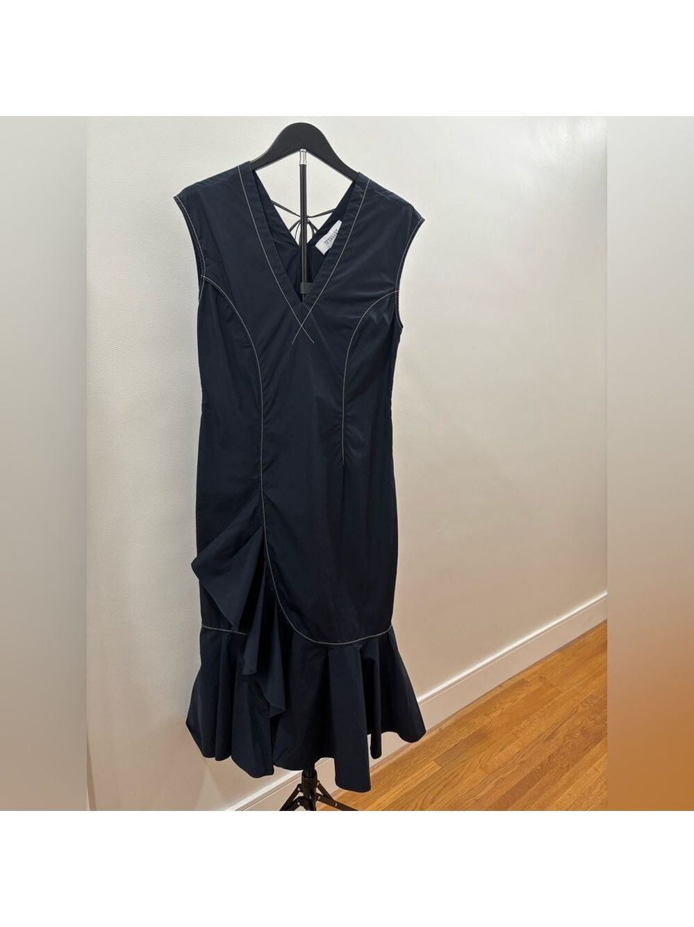 647. Derek Lam 10 Crosby Asymmetrical Navy Blue Dress